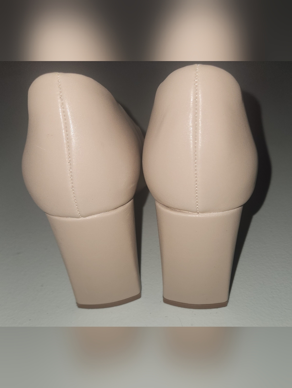 Dream Pairs Pointed Toe Nude Shade Women's Pumps Block Heels Size 8 - Picture 9 of 10
